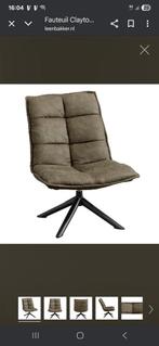 Draaifauteuil 1 of 2 groen met zwart, Ophalen, Zo goed als nieuw, Minder dan 75 cm, 50 tot 75 cm