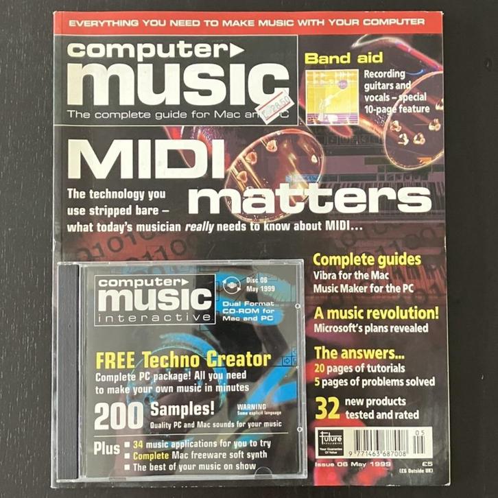 Computer Music nr. 6 met CD (1999, U.K., Engels), Boeken, Tijdschriften en Kranten, Gelezen, Muziek, Film of Tv, Ophalen of Verzenden