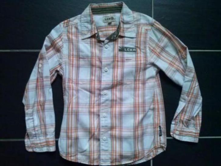 LckR blouse voor jongen ZGAN mt 122/128 lange mouw, Kinderen en Baby's, Kinderkleding | Maat 122, Zo goed als nieuw, Jongen, Overhemd of Blouse