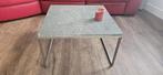salontafel natuursteen en rvs, Ophalen, Gebruikt, 50 tot 100 cm, Vierkant
