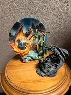 2Drakenbeelden - Fantastische Decoratie, Ophalen of Verzenden, Zo goed als nieuw, Kunststof, Dierenbeeld