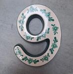 Portugees Huisnummer 6 of 9 - Groen/Wit, Ophalen of Verzenden, Gebruikt