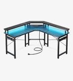L-Vorm Gaming Bureau met LED Verlichting, Ophalen, Zo goed als nieuw, Bureau