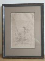 Ets landschap met rotsen 1908, Ophalen