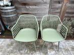 Webbing tuinstoelen kwantum groen, 2 stuks, Tuin en Terras, Tuinstoelen, Ophalen, Zo goed als nieuw, Kunststof