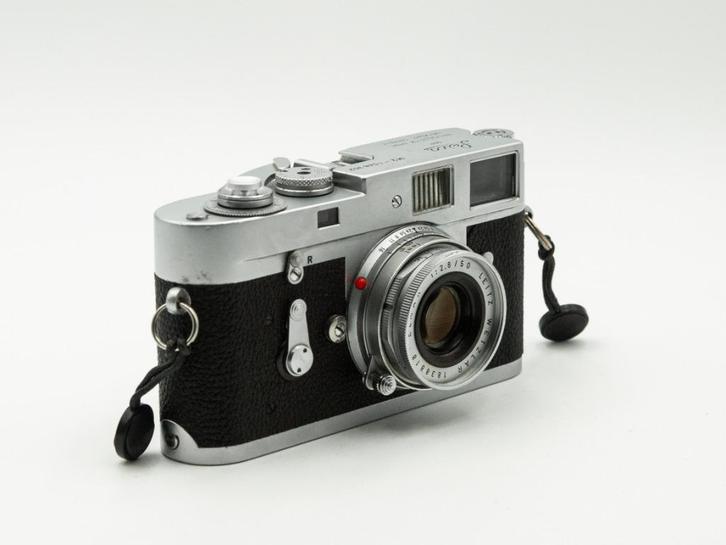 Leica M2 (CLA'd) + Leitz Wetzlar Elmar 50mm F2.8, Audio, Tv en Foto, Fotocamera's Analoog, Gebruikt, Spiegelreflex, Leica, Ophalen of Verzenden