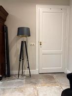 Zwarte 3 poot lamp met kap, Huis en Inrichting, Lampen | Vloerlampen, Ophalen of Verzenden, Gebruikt, Hout, 150 tot 200 cm