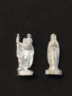 Vintage miniatuur Heiligenbeeldjes Sint Christoffel & Maria, Antiek en Kunst, Verzenden