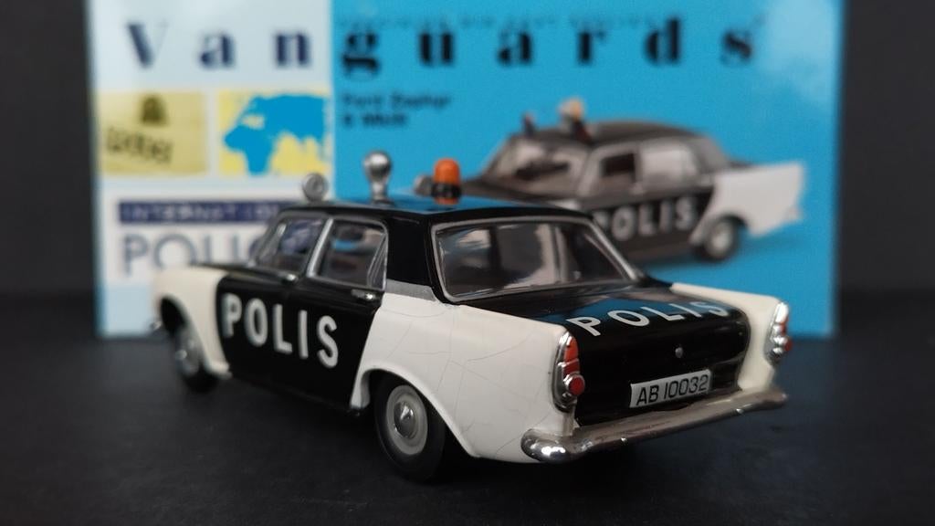 Ford Zephyr 6 mk3 Swedish Police 1:43 Vanguards Pol, Auto, Nieuw, Info@corgiclassics.co.uk, Le19 1rl Leicester uk
