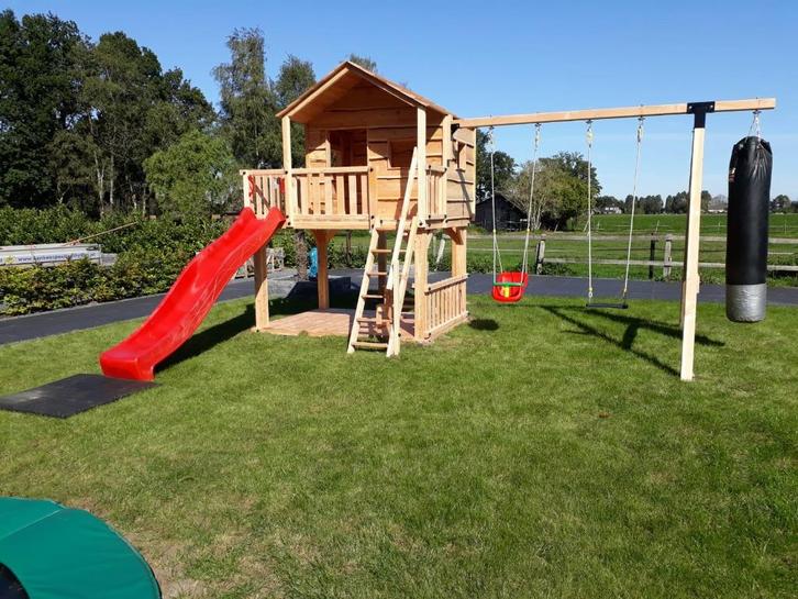 BOOMHUT PALEIS speeltoren speelhuis klimtoren speeltoestel, Kinderen en Baby's, Speelgoed | Buiten | Speeltoestellen, Nieuw, Brandweerpaal