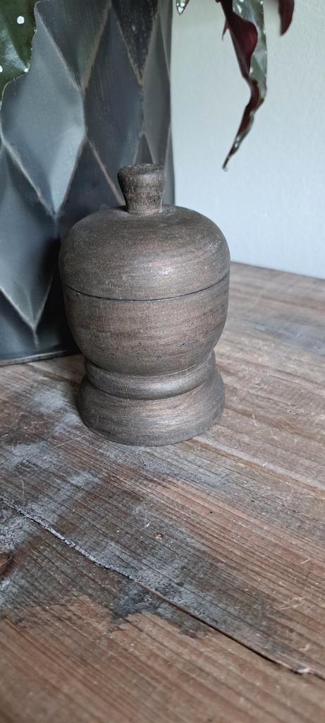 Klein houten potje sober, Huis en Inrichting, Woonaccessoires | Overige, Zo goed als nieuw, Ophalen of Verzenden