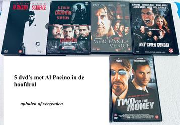 5 dvd's = 6 films Al Pacino € 6 in 1 koop beschikbaar voor biedingen