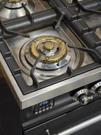 Luxe Fornuis Boretti 60cm antraciet + rvs GASOVEN, Zo goed als nieuw, Energieklasse A of zuiniger, Gas, 90 tot 95 cm
