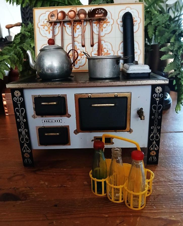 Vintage blik keukentje fornuis West Germany '70 Schopper, Antiek en Kunst, Antiek | Speelgoed, Ophalen of Verzenden