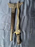 Balinese 5 luks keris met Barong versierde schede, Ophalen of Verzenden