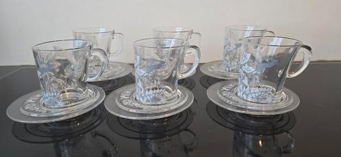 6x Senseo Thee glazen en schotels Studio Tord Boontjes DE, Huis en Inrichting, Keuken | Servies, Zo goed als nieuw, Kop(pen) en/of Schotel(s)