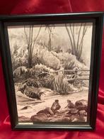 Aquarel P.H. Schnitzler '48 - Indonesisch Landschap, Antiek en Kunst, Ophalen of Verzenden