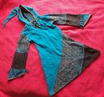 Mooie halflange jurk turquoise uit Nepal, Maat 38/40 (M), Blauw, Ophalen of Verzenden, Knielengte