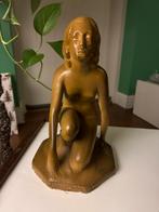 Zuid-Holland Aardewerk Beeld - Knielende Vrouw, Antiek en Kunst, Antiek | Keramiek en Aardewerk, Ophalen of Verzenden