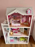 Groot houten poppenhuis (kidkraft) inclusief accessoires, Kinderen en Baby's, Speelgoed | Poppenhuizen, Gebruikt, Ophalen