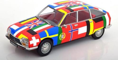 Citroen GS 1972 Wereld Vlaggen Schaal 1:18 Norev Ref. 181667, Hobby en Vrije tijd, Modelauto's | 1:18, Nieuw, Auto, Norev, Ophalen of Verzenden