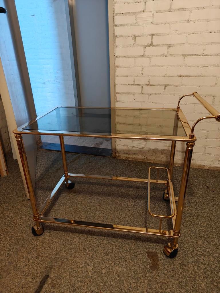 Messing / koperen serveerwagen, Huis en Inrichting, 45 tot 60 cm, Overige materialen, Minder dan 55 cm, Ophalen of Verzenden