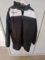 Warme lange macron jas, Kleding | Heren, Jassen | Winter, Ophalen of Verzenden, Zo goed als nieuw, Overige maten, Zwart