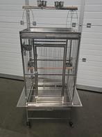 RVS Papegaaienkooi Villa 60 RVS, afm. 80x70x155cm, Dieren en Toebehoren, Vogels | Hokken en Kooien, Ophalen, Metaal, Vogelkooi