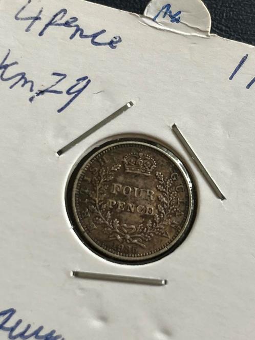 Brits-Guyana hele mooie fourpence 1935, Postzegels en Munten, Munten | Amerika, Losse munt, Zuid-Amerika, Zilver, Ophalen of Verzenden
