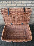 Grote rieten mand met deksel - 75x46x46 cm, Ophalen, Overige materialen, Gebruikt, 50 tot 100 cm