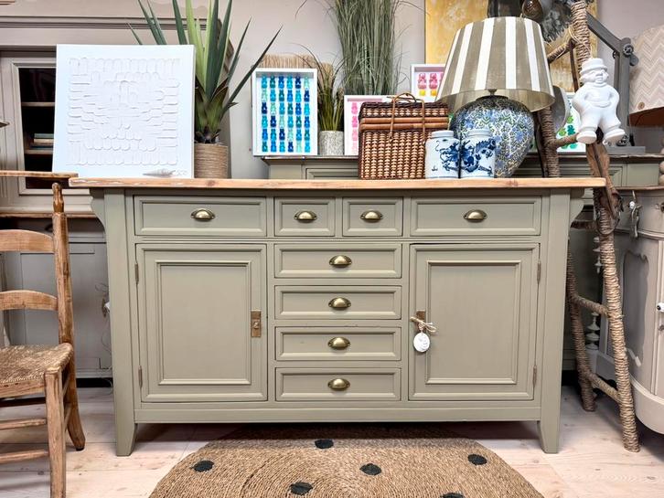 Dressoir ladekast commode apothekerskast linnenkast taupe, Huis en Inrichting, Kasten | Ladekasten, Zo goed als nieuw, Minder dan 100 cm