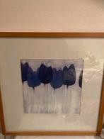 Blauwe Tulpen in Houten Lijst - Scott Olsen, Ophalen of Verzenden