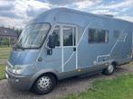 Hymer B544. Elegance blue metallic. Weinig km, Caravans en Kamperen, Campers, Integraal, Luifel, Ringverwarming, Fiat