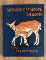 Apen en hoefdieren in Artis - AFJ Portielje -1940, Ophalen of Verzenden, Gelezen, AFJ Portielje, Plaatjesalbum