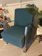 fauteuil industrieeel Petrol, Huis en Inrichting, Ophalen, Gebruikt, 75 tot 100 cm, 50 tot 75 cm