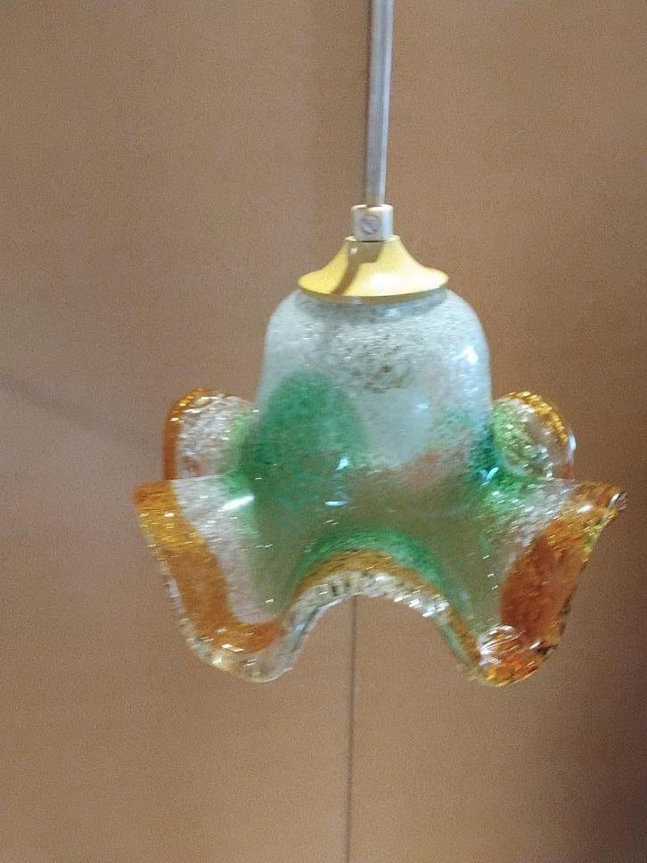 Vintage glazen hanglampje Murano, Huis en Inrichting, Lampen | Hanglampen, Zo goed als nieuw, Minder dan 50 cm, Glas, Ophalen of Verzenden