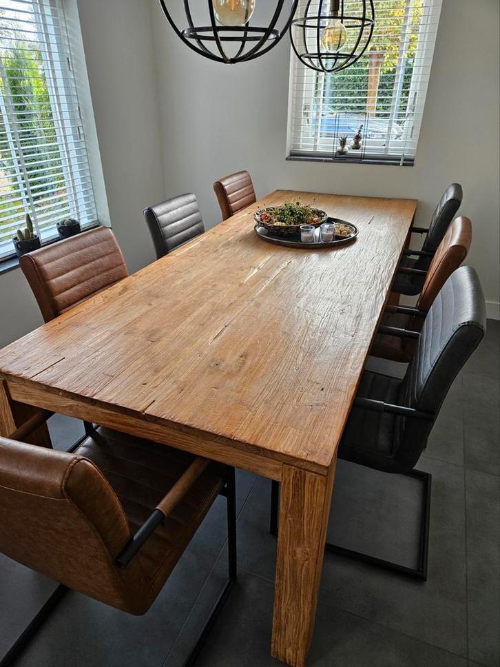 Te koop eetkamerstoel antraciet, Huis en Inrichting, Stoelen, Gebruikt, Drie, Overige materialen, Overige kleuren, Ophalen