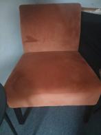 Cognac kleurige velvet stoel, Ophalen, Zo goed als nieuw, Overige kleuren, Eén