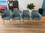 x4 mintgrijze eetkamerstoelen, Ophalen, Overige kleuren, Hout, Zo goed als nieuw