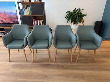 x4 mintgrijze eetkamerstoelen  beschikbaar voor biedingen