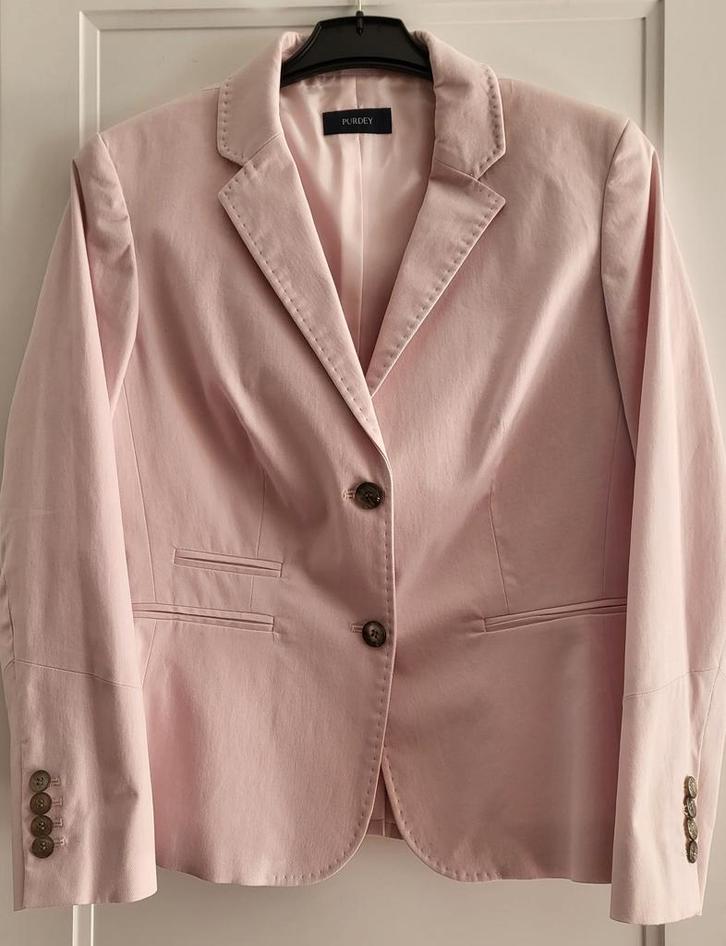 Purdey blazer, maat 42, Kleding | Dames, Jasjes, Kostuums en Pakken, Zo goed als nieuw, Jasje, Maat 42/44 (L), Roze, Ophalen of Verzenden