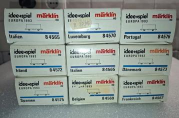 9 lege wagon doosjes van div andere marklin  beschikbaar voor biedingen