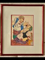 Oude (ottomaanse?) Turkse karikatuur, originele aquarel, Ophalen