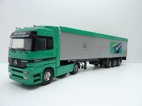 Mercedes Actross  met walking flooroplegger  '' Tekno '', Hobby en Vrije tijd, Modelauto's | 1:50, Zo goed als nieuw, Bus of Vrachtwagen