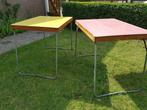 Drie retro kampeertafels, Ophalen, Gebruikt, 75 cm of meer, Rechthoekig