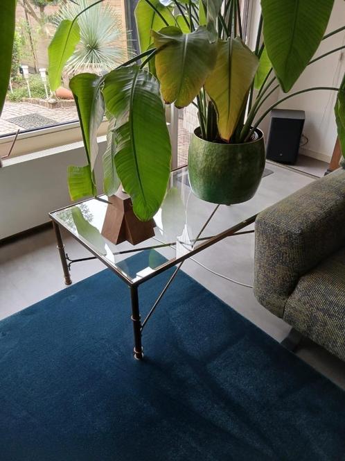 salontafel, Huis en Inrichting, Tafels | Salontafels, Gebruikt, Minder dan 50 cm, 50 tot 100 cm, 100 tot 150 cm, Rechthoekig, Glas
