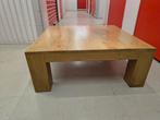Massief Eikenhouten Salontafel 1x1 meter handgemaakt., Huis en Inrichting, Tafels | Salontafels, Ophalen, Gebruikt, 50 tot 100 cm