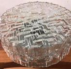 Vintage plafondlamp van geperst glas | Ø25 cm | jaren 60, Ophalen of Verzenden, Zo goed als nieuw, Glas