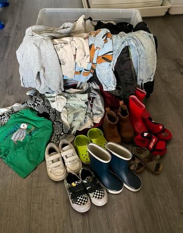 Volle krat jongens kleding in maat 86 t/m 98 diverse merken  beschikbaar voor biedingen