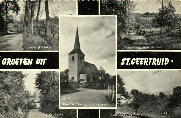 Groeten uit St. Geertruid - 5 afb dorp natuur - 1963 gelopen, Verzamelen, Ansichtkaarten | Nederland, Gelopen, Overijssel, 1960 tot 1980